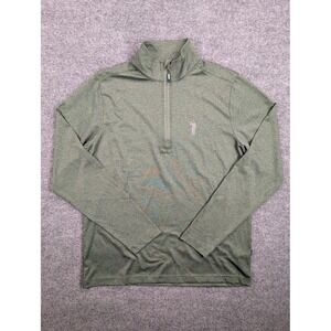 William Murray Golf 1/4 Zip Pullover Mens Medium Green Heathered Performance